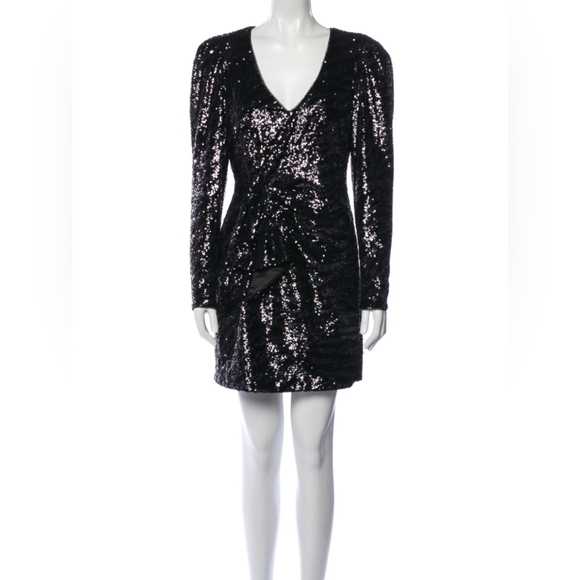 Parker Black V-Neck Dress Women's Size 16 NWT - Picture 2 of 16